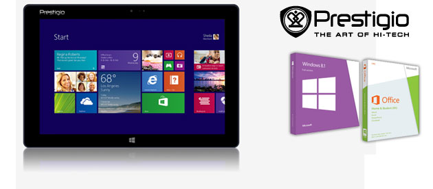 Prestigio представя нов мощен компютър под формата на таблет с Windows 8.1 и Windows 8.1 Pro.