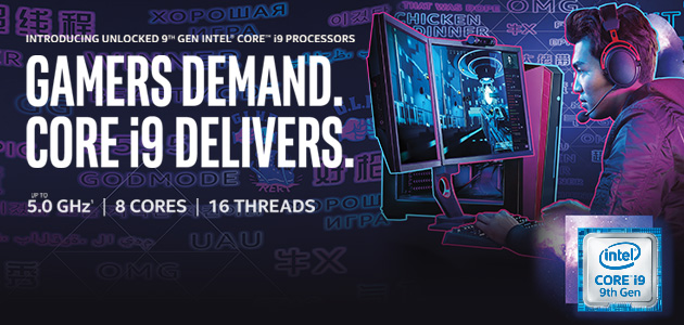 Intel представи най-добрият гейминг процесор в света: новият 9-то поколение Intel Core i9-9900K